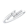thumbnail image 1 of Rosec Jewels Natural Diamond Promise Ring for Women - Bypass Ring - HI-SI Quality - Ready to Gift for Valentines Day, 925 Sterling Silver, US 4.00, 1 of 8