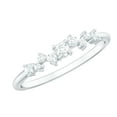 thumbnail image 1 of Rosec Jewels Minimal Diamond Half Eternity Ring for Women (HI-SI Quality), 18K White Gold, US 9.50, 1 of 9