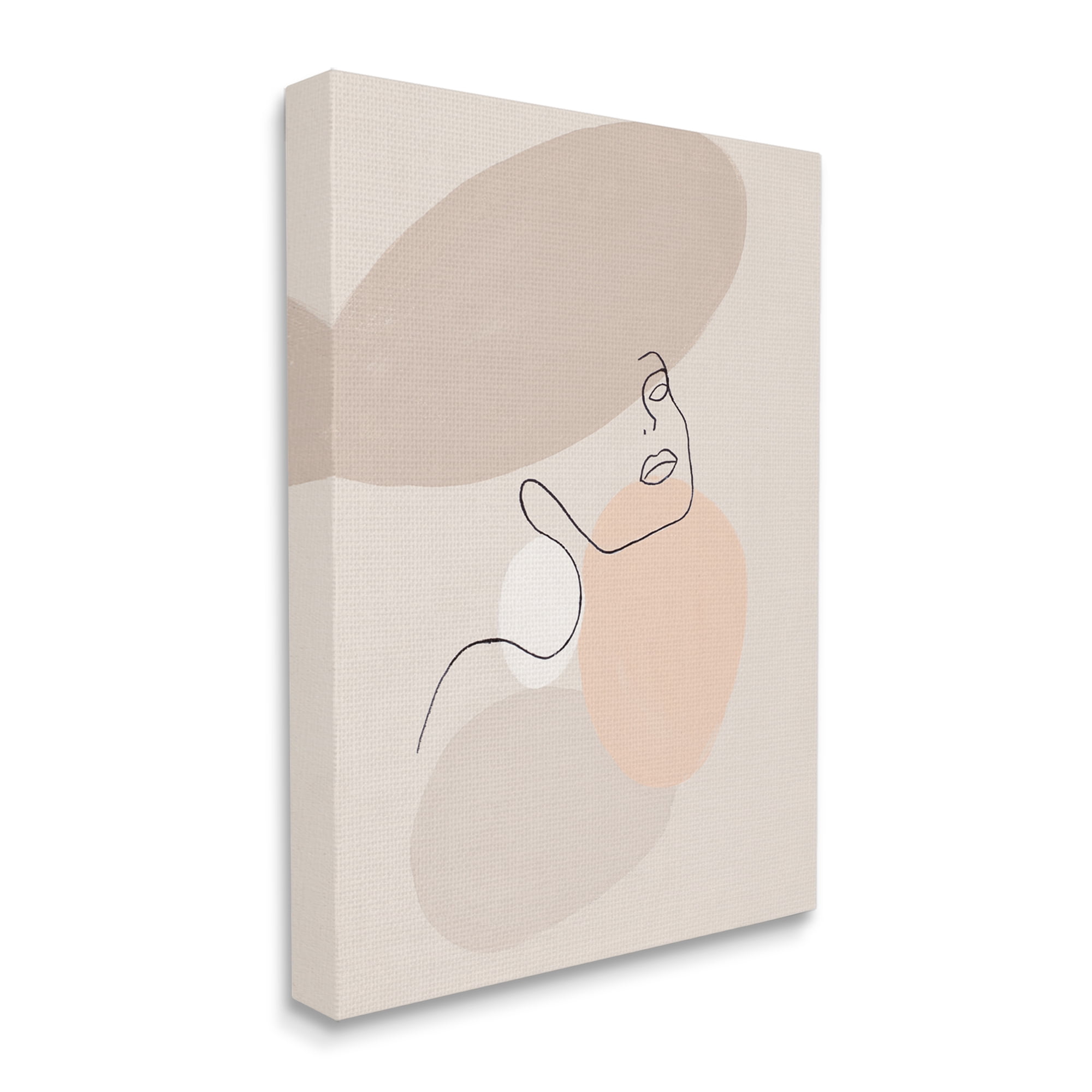 Stupell Industries Minimal Female Line Drawing over Abstract Shapes,16 x 20,Designed by Patricia Pinto