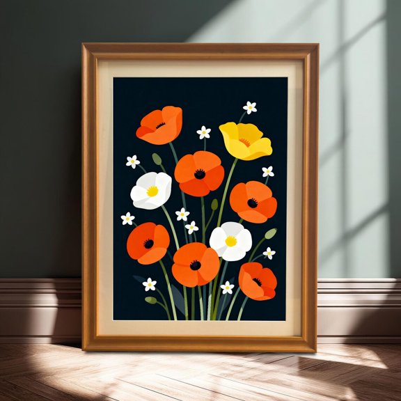 Minimal Floral Modern Flower Wall Decor