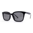 thumbnail image 1 of Minimal Gentlemans Hipster Horn Rim Plastic Sunglasses All Black, 1 of 4