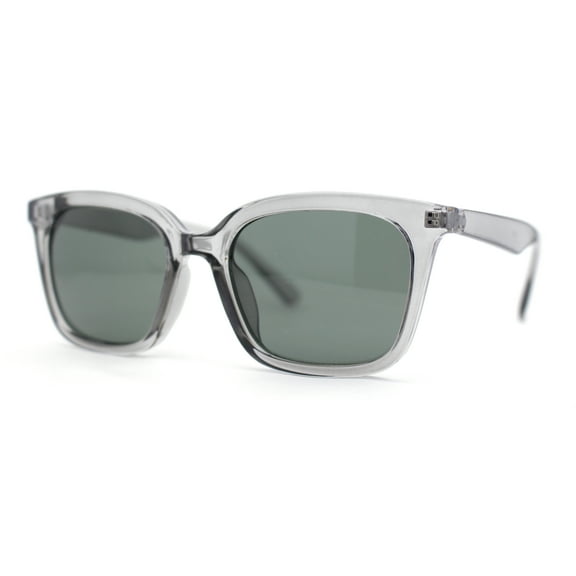 Minimal Gentlemans Hipster Horn Rim Plastic Sunglasses Slate - Green