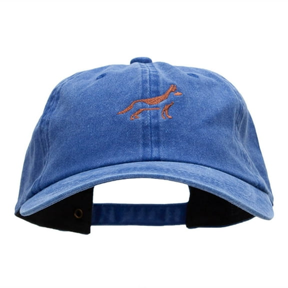 Minimal German Shepherd Embroidered Unstructured Cotton Cap - Royal OSFM