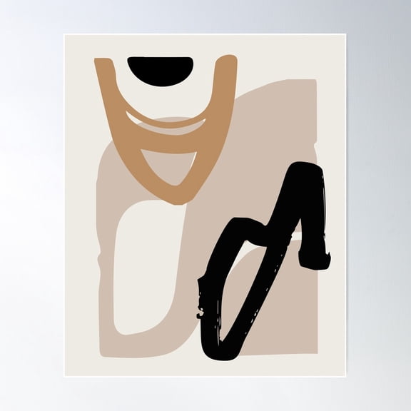 Minimal Graphics Mid Century #Shapes #Minimalism Poster Wall Art, Modern Wall Decor For Living Room Bedroom, 8x12 UNFRAMED