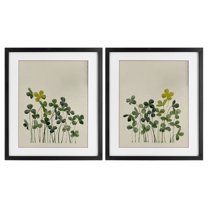 Minimal Hidden Gems 2 Piece Black Framed Print Under Glass Set, design by Grace Popp