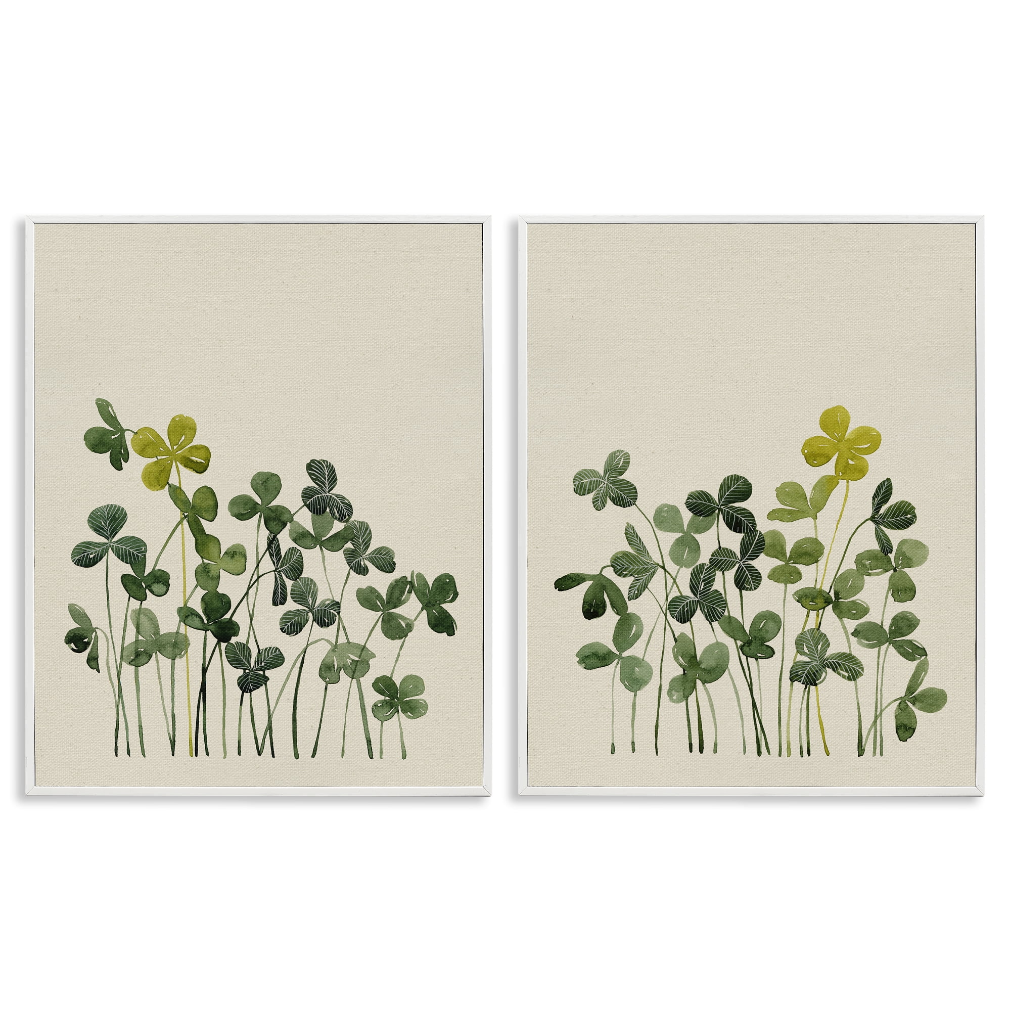 Minimal Hidden Gems 2 Piece White Framed Giclee Art Set, design by Grace Popp