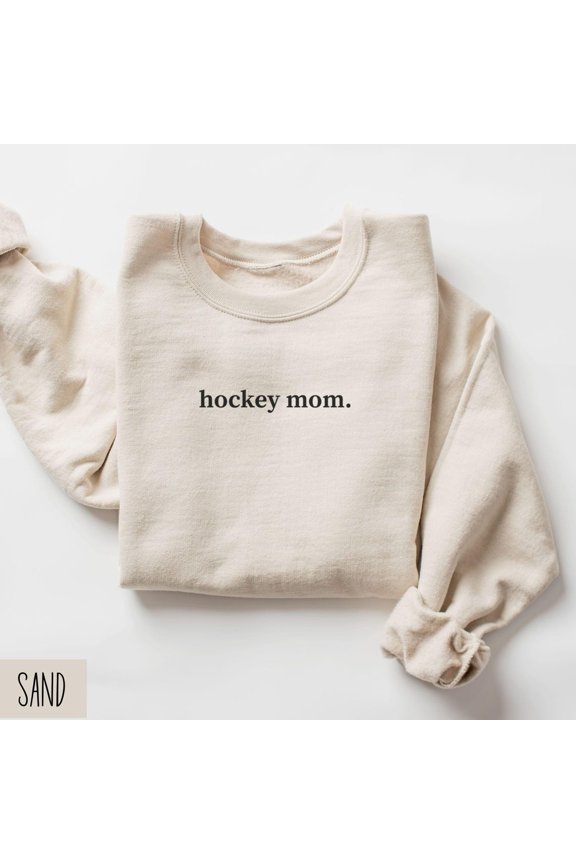 Minimal Hockey Mom Sweatshirt, Simple Hockey Mom Sweater, Hockey Game Day Sweatshirt, Hockey Mom, Sports Mom Shirt, Ice Hockey, All Size S-5Xl