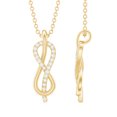 thumbnail image 1 of Rosec Jewels Minimal Infinity Pendant Necklace for Women, Certified Moissanite Pendant, 10K Yellow Gold, 1 of 8