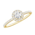 thumbnail image 1 of Minimal Moissanite Engagement Ring for Women (D-VS1 Quality, Rosec Jewels Ring), 18K Yellow Gold, US 12.50, 1 of 8