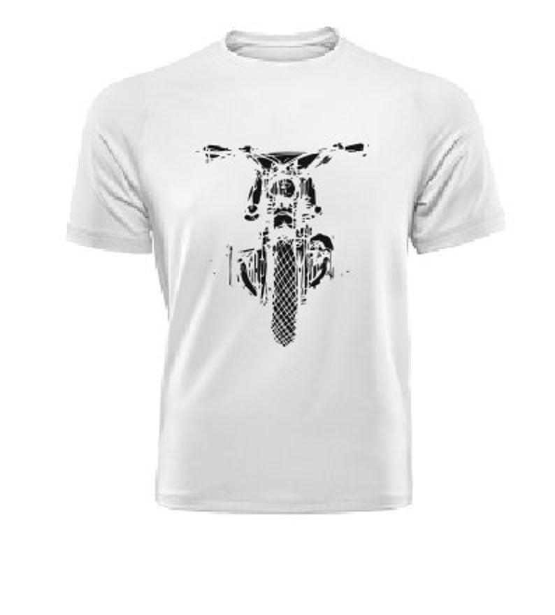 Minimal Motorcycle Silhouette Tee, Clean Line Rider Art Graphic, Unisex ...
