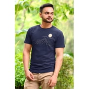 Minimal Mountain Landscape T-Shirt for Men, Simple Nature Graphic Tee, Outdoor Hiking Adventure Shirt