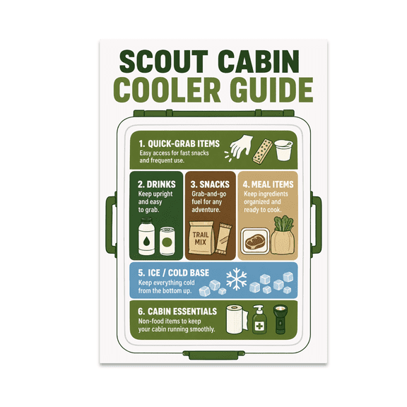 Minimal Packing Map - Scout Cabin Enthusiast - 13x19 Poster Print