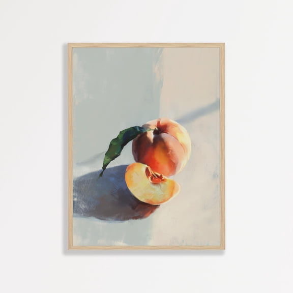 Minimal Peach Wall Art Rustic Vintage Kitchen Poster