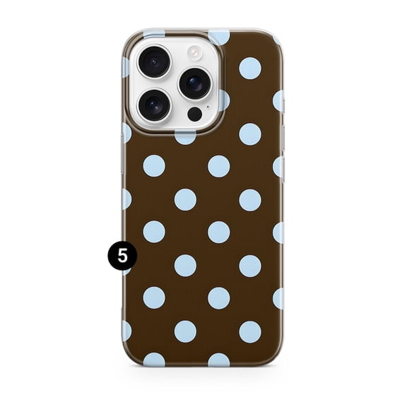 Minimal Polka Dot Phone Case, Retro Pattern Protective Cover, Trendy Aesthetic Clear Case