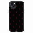 thumbnail image 1 of Minimal Red Heart iPhone Case, Cute Aesthetic Phone Cover for iPhone 16 15 14 13 12 11 Pro Max Mini Plus, Black Background Protective Case, 1 of 6