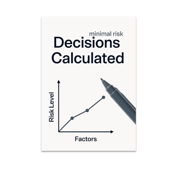 Minimal Risk Analysis Wall Art - Minimalism Enthusiast - 13x19 Poster Print