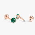 thumbnail image 1 of Minimal Rose Gold Birthstone Screw Back Earrings, 1 of 1