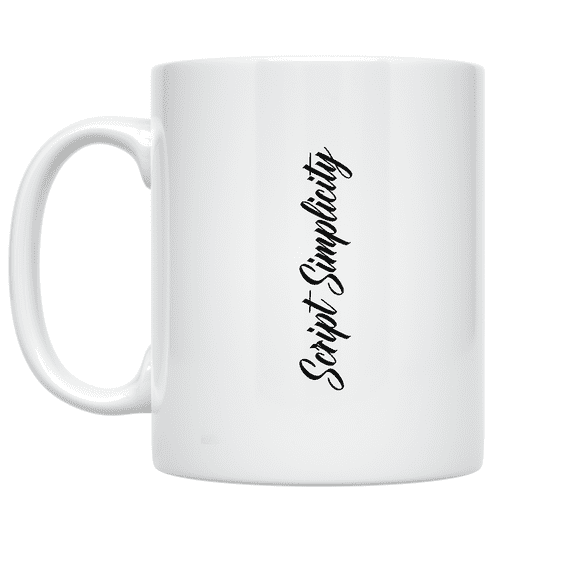 Minimal Script Design - Coffee Enthusiast - 11 oz Ceramic Coffee Mug
