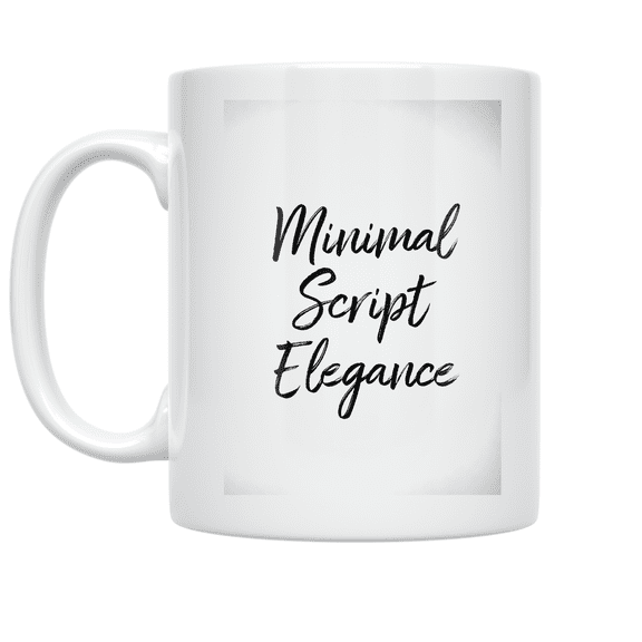 Minimal Script Elegance - Modern Decor Enthusiast - 11 oz Ceramic Coffee Mug