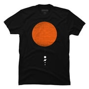 Minimal Solar System Mens Black Graphic Tee - Design By Humans  XL