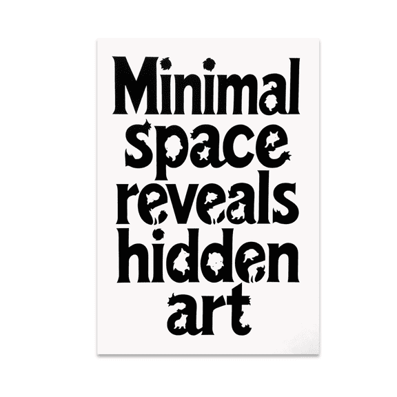 Minimal Space Reveals Hidden Art - Home Decor Enthusiast - 13x19 Poster Print