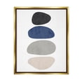 thumbnail image 1 of Minimal Stacked Round Shapes Abstract Graphic Art Metallic Gold Framed Art Print Wall Art, 1 of 6
