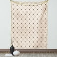 thumbnail image 1 of Minimal Tapestry, Repetitive Abstract Symmetric Pattern of Crossing Lines and Triangles, Wall Hanging for Bedroom Living Room Dorm Decor, 40W X 60L Inches, Champagne Charcoal Grey, by Ambesonne, 1 of 2