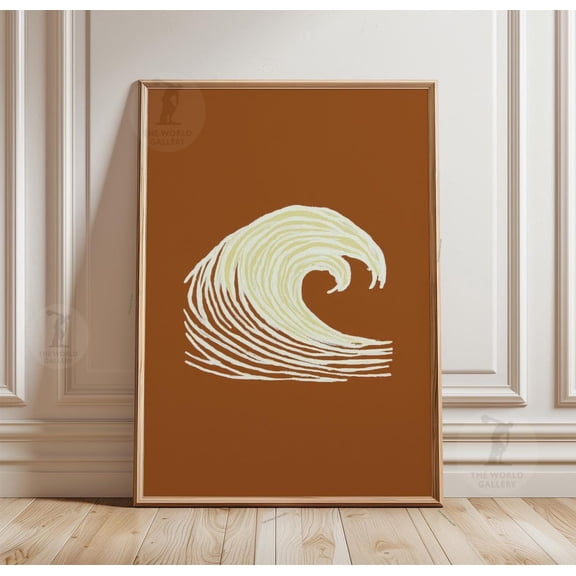 Minimal Wave Coastal Poster Unframed Paper Print