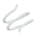 thumbnail image 1 of Rosec Jewels Certified Real Diamond Wrap Ring - Cocktail Ring for Women - HI-SI Quality - Ready to Gift, 10K White Gold, US 12.00, 1 of 8