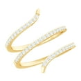 thumbnail image 1 of Rosec Jewels Certified Real Diamond Wrap Ring - Cocktail Ring for Women - HI-SI Quality - Ready to Gift, 14K Yellow Gold, US 7.50, 1 of 8