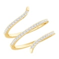 thumbnail image 1 of Rosec Jewels Certified Real Diamond Wrap Ring - Cocktail Ring for Women - HI-SI Quality - Ready to Gift, 18K Yellow Gold, US 4.00, 1 of 8