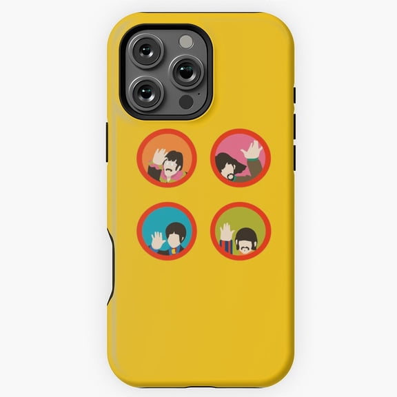 Minimal Yellow Submarine Phone Case for iPhone 16 15 14 13 12 11 Pro Max M890157
