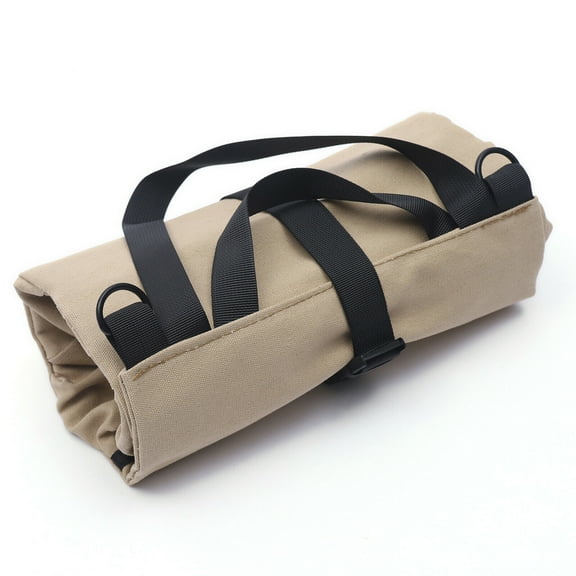 Minimalism 5 Pocket Khaki Roll Up Bag Canvas Bag Tool Pockets Mechanics Wrap