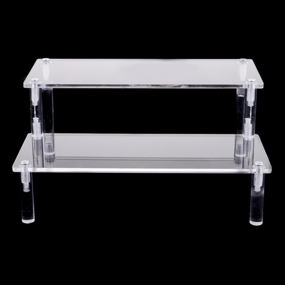 Minimalism Acrylic Riser Display Shelf for Figures, Cupcakes Cabinet, Countertops, Table, Tiers Widh 27x15cm