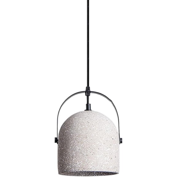 Minimalism Concrete Pendant Lighting, Cement Farmhouse Pendant Light, Simple Rustic Pendant Lamp, Modern Nordic Style Pendant Light Fixture for Kitchen Island Dining Room Over Table Above Sink