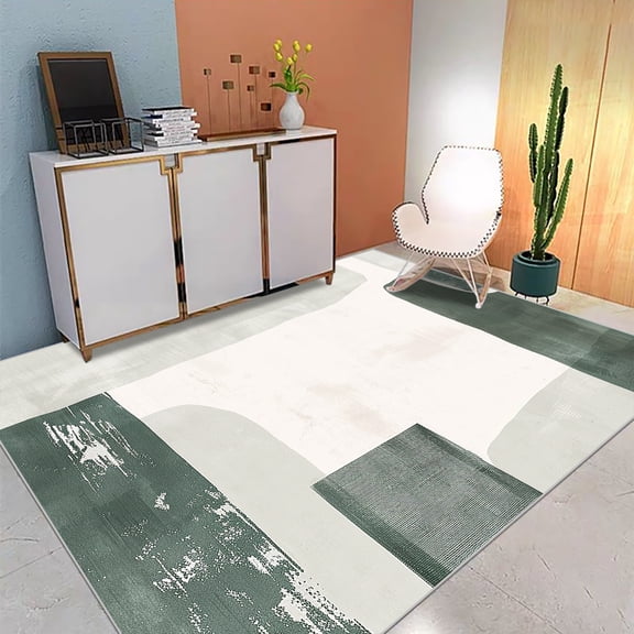 Minimalism Living Room ration Carpets Light Luxury Green Floor Mat Home Sofa Side Large Rugs Room r Bedside Soft Carpet