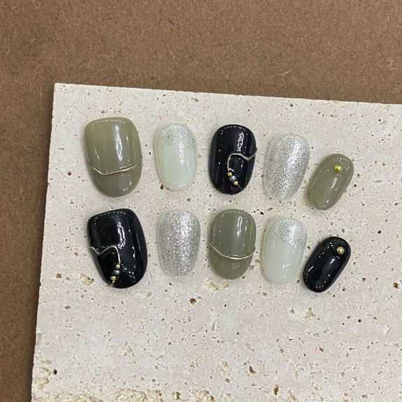 [Minimalism] Spring new simple and versatile white pure hand-worn nail factory straight hair, wholesale