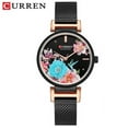thumbnail image 1 of Minimalism Style Women Watches CURREN Brand Luxury Quartz Wristwatches Fashion Flower Dial Ladies Elegant Watch Reloj Mujer 9056, 1 of 1