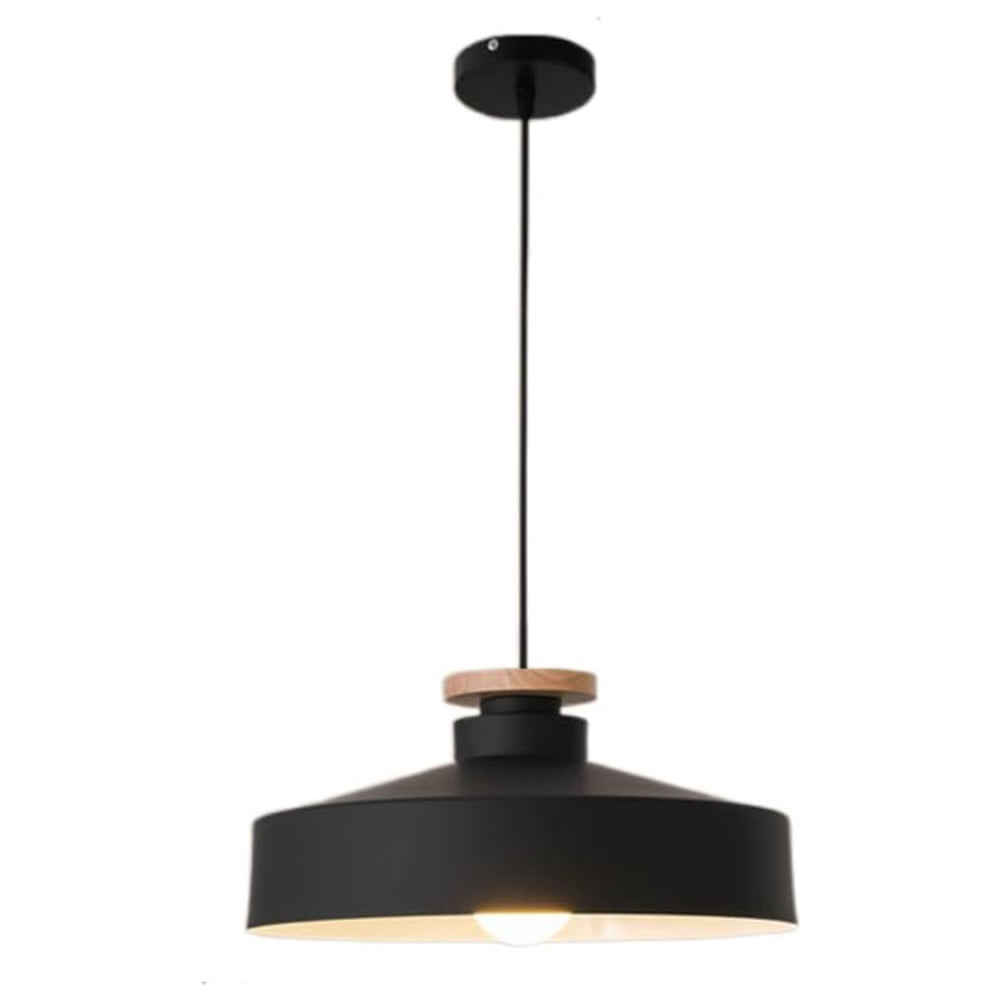Minimalism Wood Metal Kitchen Island Pendant Light Fixtures Retro Industrial Pendant Lighting for Over Dining Room Table Adjustable Height Hanging Lamp Shade Nordic Ceiling Chandelier