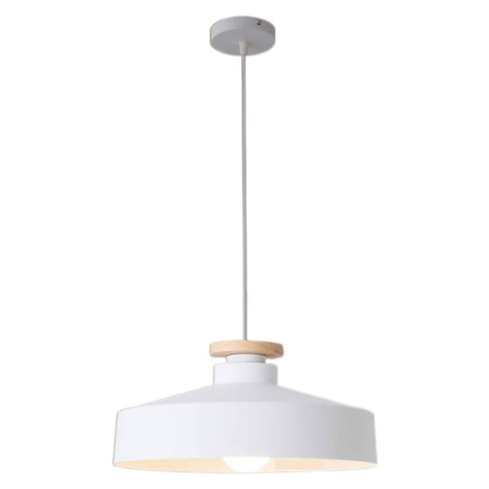 Minimalism Wood Metal Kitchen Island Pendant Light Fixtures Retro Industrial Pendant Lighting for Over Dining Room Table Adjustable Height Hanging Lamp Shade Nordic Ceiling Chandelier