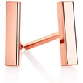 thumbnail image 1 of Minimalist 14k Gold Polished Stud Bar Line Stick Earrings, 8.5mm X 2mm rose-gold, 1 of 7