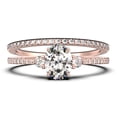 thumbnail image 1 of Minimalist 2.00 Carat Oval Cut Simplistic Diamond Moissanite Engagement Ring, Classic Wedding Ring in 10k Solid Rose Gold, Gift For Her, Promise Ring, Anniversary Ring, 1 of 4