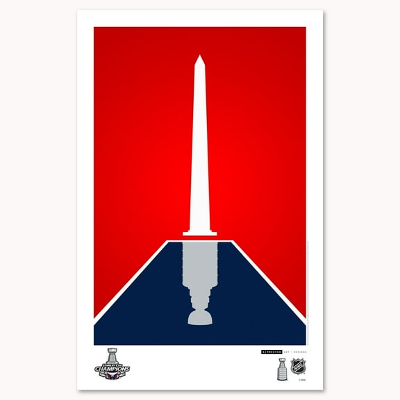 Minimalist 2018 Stanley Cup Art Poster - Washington Capitals