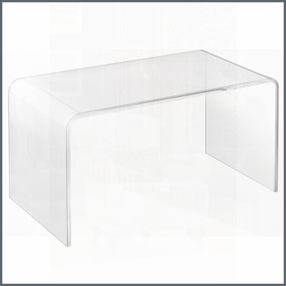 Minimalist 32" Acrylic Waterfall Coffee Table - Transparent Space-Enhancing, Nearly Unbreakable for Living Room