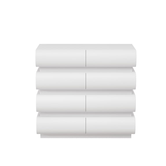 Minimalist 8 Drawer White Dresser - Clean Look for Bedroom