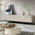 thumbnail image 1 of Homary Television Stand, Stone Stainless Steel Off-White, 80", 1100 lb, 1 of 14