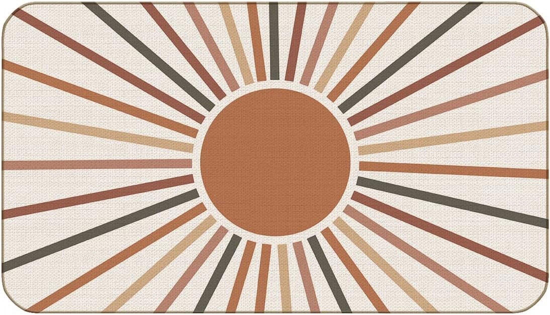 Minimalist Abstract Boho Sun Sunrise Sunset Sunshine Farmhouse Door Mat 17x30 Inch Indoor Outdoor Entrance Doormat Decor for Home Farmhouse,Boho Lover Gifts