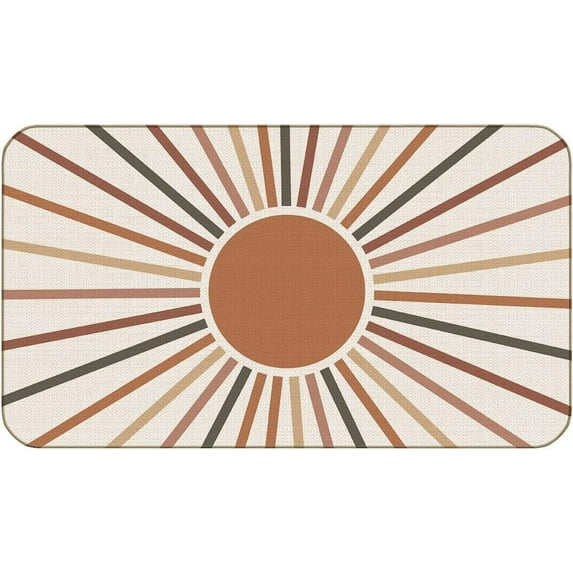 Minimalist Abstract Boho Sun Sunrise Sunset Sunshine Farmhouse Door Mat 17x30 Inch Indoor Outdoor Entrance Doormat Decor for Home Farmhouse,Boho Lover Gifts