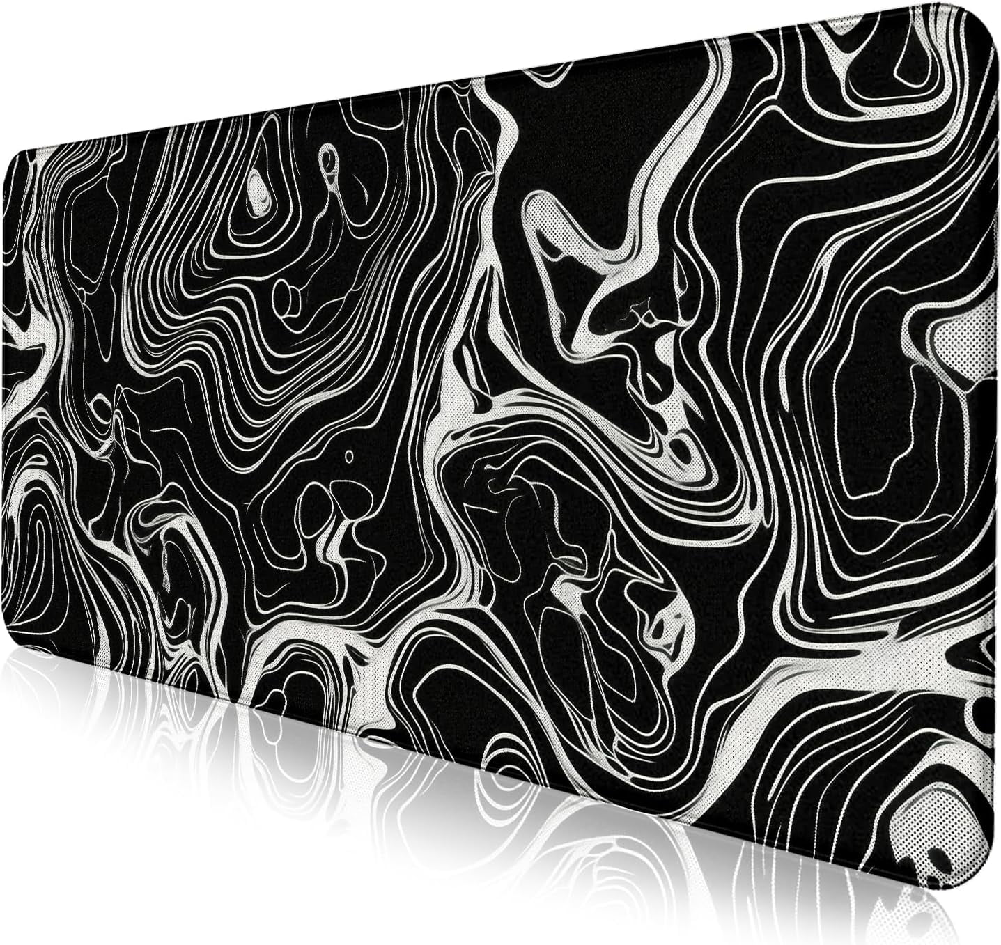 Minimalist Abstract Line XL Desktop Mat, Curved Pattern Mountain Background Decorative Mat, Suitable for Home Office and Study Keyboard and Mouse Desk Mat 35.4 x 15.7 x 0.12 Inches