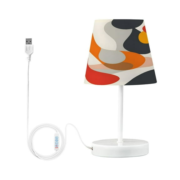 Minimalist Abstract Splashes Desk Lamp LED Table Nightstand Lamps with 3 Color Temperatures for Home Bedroom Living Room Decor 6x11